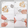 Beebeecraft Brass Crimp Beads Covers FIND-BBC0015-78A-5
