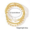 3Pcs Brass Round Beads Stretch Bracelets for Women NV0824-4