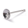Non-Tarnish 304 Stainless Steel Stud Earring Settings STAS-J031-12-4