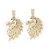 Brass Micro Pave Cubic Zirconia Pendants KK-M240-08A-1