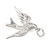 Brass Micro Pave Cubic Zirconia Pendants KK-D356-23P-1