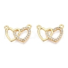 Brass Micro Pave Clear Cubic Zirconia Pendants KK-T073-22G-1