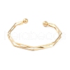 Ion Plating(IP) 304 Stainless Steel 3 Line Open Cuff Bangles for Women BJEW-S155-01G-2