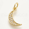 Brass Micro Pave Cubic Zirconia Charms ZIRC-S061-58G-1
