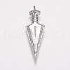 Brass Micro Pave Cubic Zirconia Pendants ZIRC-E143-53P-1