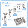 Unicraftale 304 Stainless Steel Ball Chain Connectors STAS-UN0011-58P-3
