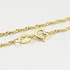 925 Sterling Silver Singapore Chain Necklaces STER-M086-04A-G-1