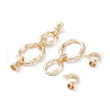 Rack Plating Brass Pave Clear Cubic Zirconia Fold Over Clasps KK-A183-12G-2