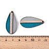 Transparent Resin & Wood Pendants RESI-T057-59A-3