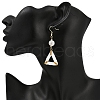 Handmade Glass Seed Beads Triangle Dangle Earrings EJEW-MZ00467-01-3
