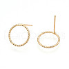 Brass Stud Earrings X-EJEW-N018-006-NF-2