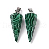 Synthetic Malachite Pendants G-G848-01P-08-2