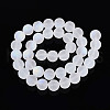 Frosted Transparent Glass Beads Strands GLAA-T032-T10mm-MBB13-1