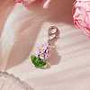Resin & Glass Beaded Pendant Decorations HJEW-MZ00169-3