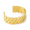 Ion Plating(IP) 304 Stainless Steel Cuff Bangles for Women BJEW-B104-11G-2