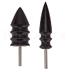 Gorgecraft 2Pcs 2 Style Bullet Shape Sandalwood Polish Heads TOOL-GF0003-37-1