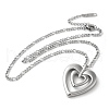 304 Stainless Steel Necklaces for Women NJEW-D067-01P-1