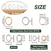   300Pcs 6 Styles Brass & Stainless Steel Jump Rings FIND-PH0007-16-2