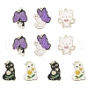 10Pcs 5 Styles Alloy Enamel Pendants ENAM-YW0004-46-1