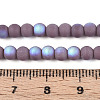 Frosted Opaque Glass Beads Strands GLAA-T032-P4mm-MBB15-4