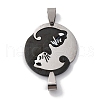 201 Stainless Steel Split Pendants STAS-Q342-11P-1
