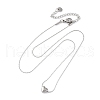 304 Stainless Steel Heart Pendant Necklaces NJEW-R026-22P-4