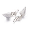 Natural Howlite Pendants G-O194-21-3