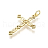 Brass Micro Pave Cubic Zirconia Pendants KK-Z100-34G-01-2