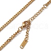 Ion Plating(IP) 304 Stainless Steel Curb Chain Necklace for Men Women NJEW-K245-018C-2
