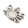 304 Stainless Steel Pendant Cabochon Settings STAS-H477-03A-P-2