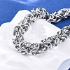 304 Stainless Steel Byzantine Chains Bracelets for Women Men BJEW-R018-16P-2