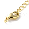 Brass Lobster Clasps & Ends with Chain KK-F880-34G-3