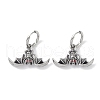 316 Surgical Stainless Steel Micro Pave Cubic Zirconia Hoop Earrings EJEW-P274-02AS-1