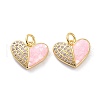 Real 18K Gold Plated Brass Micro Pave Clear Cubic Zirconia Pendants KK-D004-12G-2