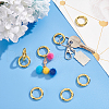 Unicraftale Rack Plating Brass Spring Gate Rings KK-UN0003-05A-2