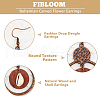 FIBLOOM 6 Pairs 6 Style Flower & Ring & Teardrop & Leaf Alloy Dangle Earrings Sets with Enamel EJEW-FI0001-62-4