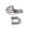 Non-Tarnish 304 Stainless Steel Fold Over Clasps STAS-G307-11C-P-4