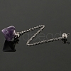Natural Amethyst Pointed Dowsing Pendulums PW-WG491EC-09-1