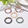 Natural Gemstone Copper Wire Wrapped Pendants PALLOY-JF01934-2