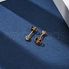 304 Stainless Steel Micro Pave Cubic Zirconia Stud Earrings EJEW-P299-01A-G-2