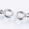 Tarnish Resistant Adjustable 304 Stainless Steel Box Chain Necklace Making STAS-E443-37P-3