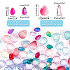 AHADERMAKER 160Pcs 16 Style Transparent Spray Painted Glass Beads GLAA-GA0001-45-2