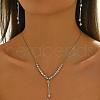 Elegant Vintage Brass Tassel Dangle Earrings & Pendant Necklace Sets for Women IW4350-1