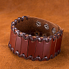 Men's Vogue Leather Cord Bracelets BJEW-BB15626-9