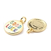 Brass Enamel Pendants X-KK-K250-25G-2