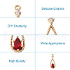 Beadthoven 24Pcs 4 Colors Brass Micro Pave Cubic Zirconia Pendants KK-BT0001-07-4