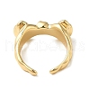 Brass Open Cuff Ring RJEW-C037-04G-3