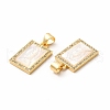 Rack Plating Brass Micro Pave Cubic Zirconia Pendants KK-H436-03G-2