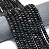 Natural Golden Sheen Obsidian Beads Strands G-P575-A29-8x5mm-1