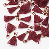 Polycotton(Polyester Cotton) Tassel Pendant Decorations FIND-S275-20G-2